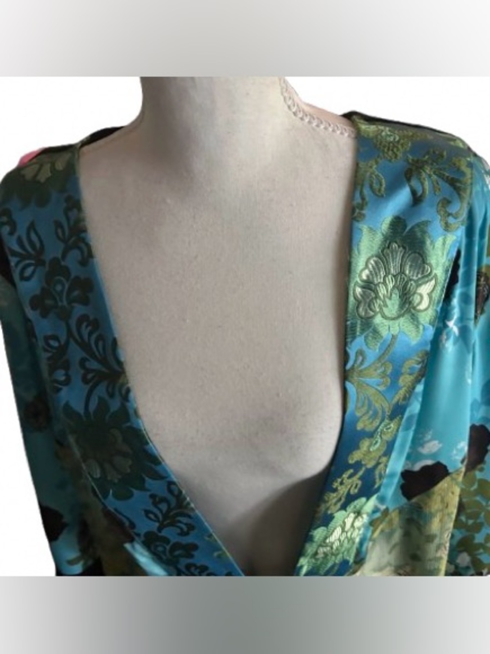 Fairy Vintage SPENCER ALEXIS Kimono 2X 1X Plus Floral Sheer Boho Jacket Cardigan - Picture 4 of 16